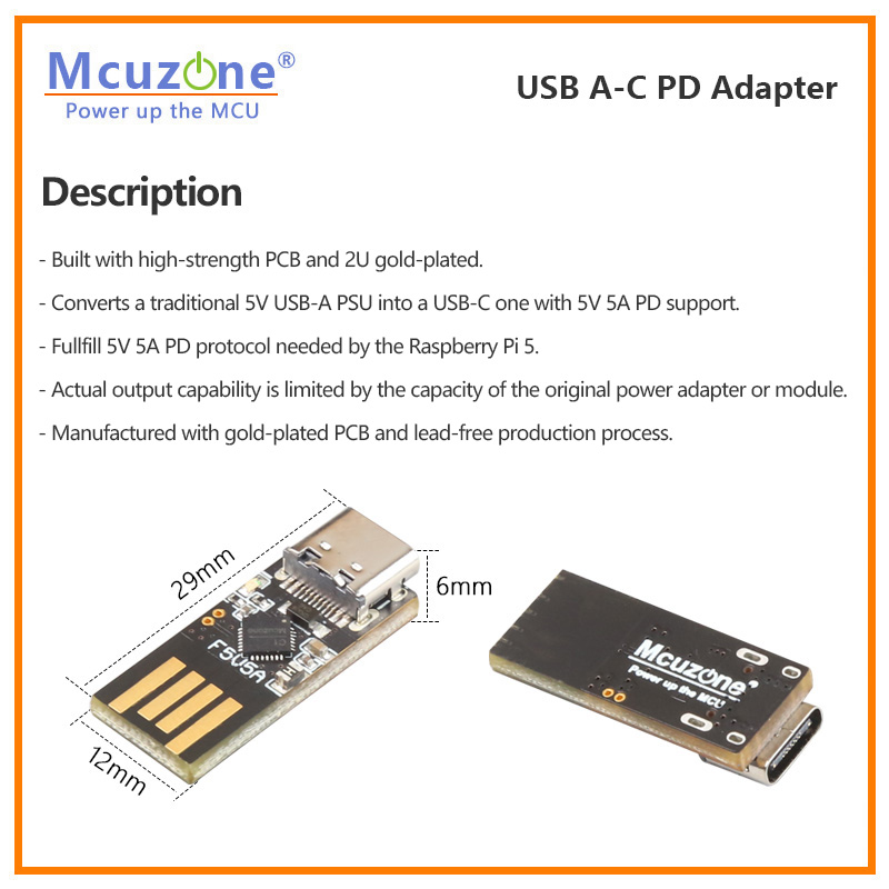 Adaptador PD Raspberry Pi5 USB - Banana Pi Bpi-M5 reseña y precio